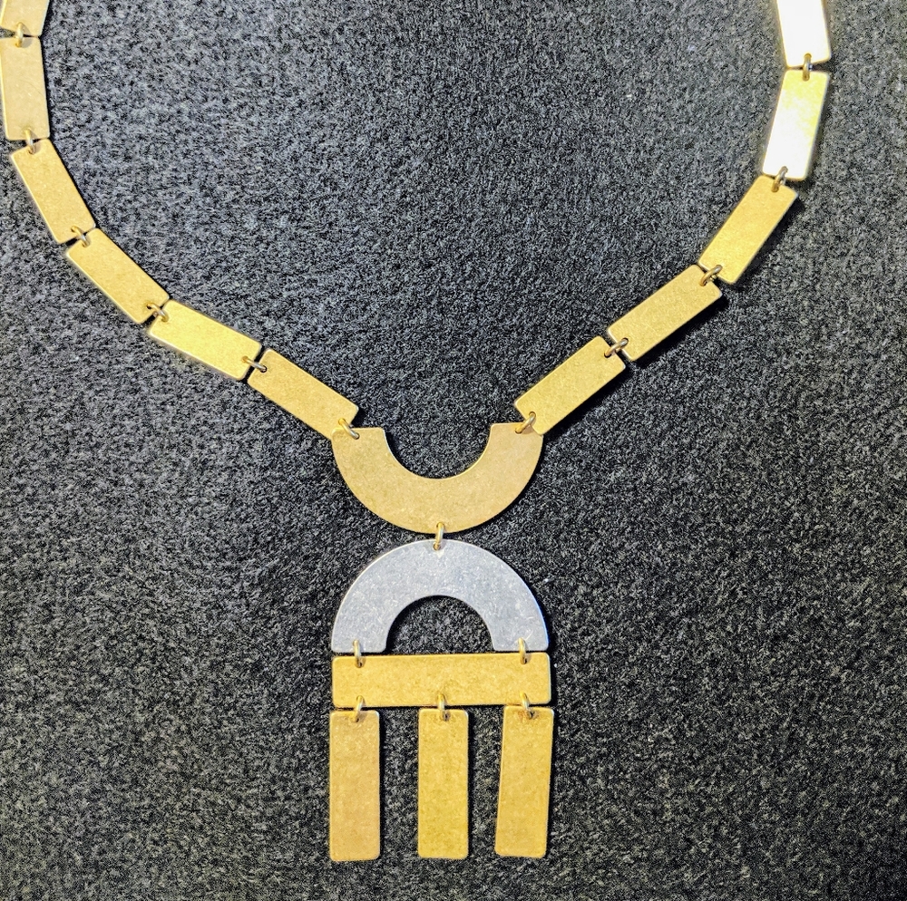 Madewell - Vintage Brass- light silver necklace